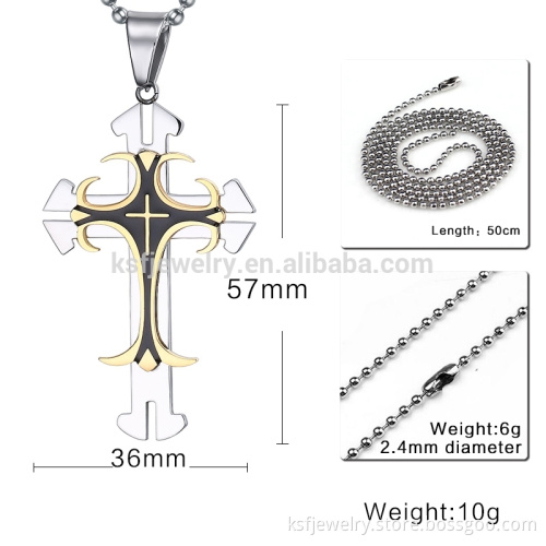 2015 Hot Sale Stainless Steel Casting Cross Pendants Faith And Spirit Pendant